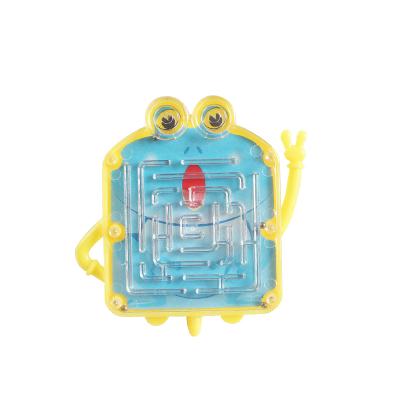 China Hot Sales Competitive Price PP Plastic Frog Shape Plastic Mini Finger Ring Toy With Maze Game For Kids for sale