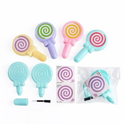 China Hot Selling DIY PP Lollipop Spike Pen Toys Kids Cheap Plastic Small Assembling Toys For Kinder Capsule Egg for sale