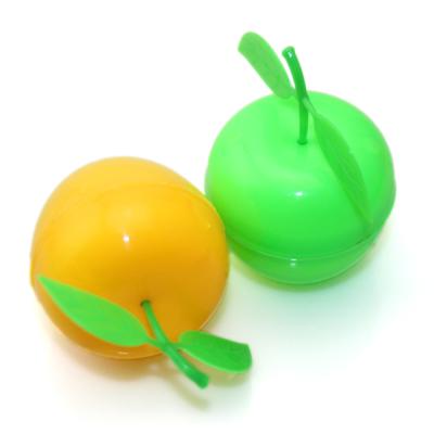 China Promotional Plastic PP Candy Snacks Apple Shape Capsule Toys for sale