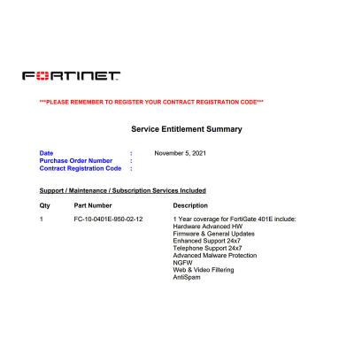 중국 FortiGate-60F 1년 UTP 라이선스와 VPN 지원으로 비즈니스 보안을 업그레이드하십시오. 판매용