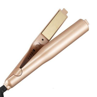 China Hot Selling Rose Gold Hair Curler Magic Automatic Curling Iron 2 in 1 Curly Straight Flat Iron Fashion Multifunctional Hait Salon Hair Straightener for sale