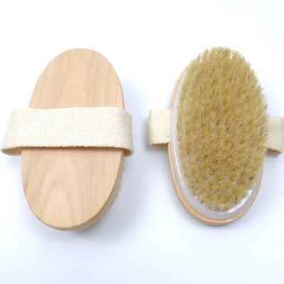 China All Natural Logo Natural Vegan Soft Sisal Custom Nylon Bristles Around Body Wooden Bamboo Dry Brush for sale