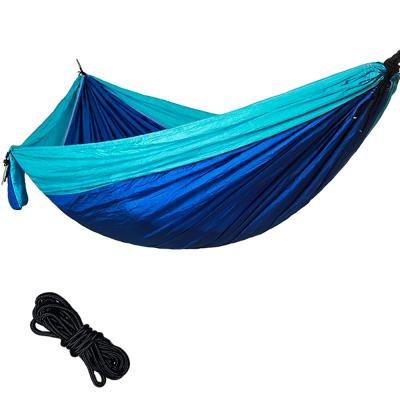 China Adult Maideng 2 Person 210T Parachute Camping Outdoor Nylon Portable Double With Tree Straps Beach And Sea Rest Hammock for sale