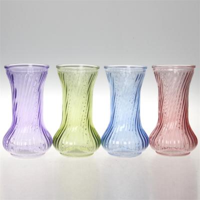 China Wholesale Custom Color Flower Vase Classic Glass Vases Eco-friendly For Home Wedding Decoration for sale