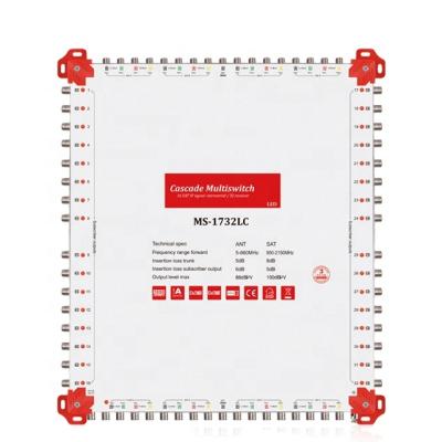 China DiSEqC 2.0 Satellite Multiswitch 17 In 32 Cascade Multiswitch With LED Light MS-1732LC for sale