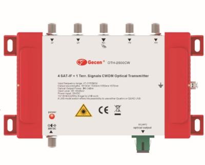 China High Return Loss Gecen Built-in CWDM Satellite Fiber Optic Transmitter For Satellite Optical System for sale