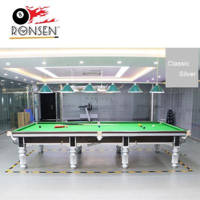 China Mechanic Die Casts 100% Real Ronsen Sale Leather Billiard Table With Light And Cushion Rubber Cloth for sale