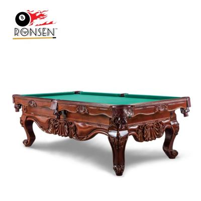 China Club or home use 2022 China Product Classic Solid Wood Billiards Antique Carved Billiard Table for sale