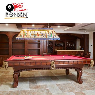 China 2022 China factory 100% real leather sale size 8ft 9ft wooden carved pool tables for sale for sale