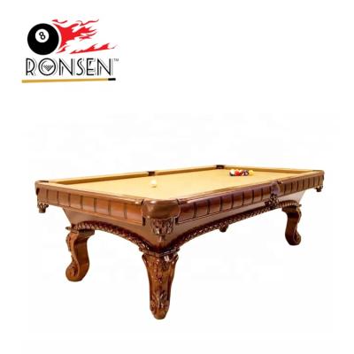 China Pool Game American Elegant Antique Solid Wood Handmade Billiard Table for sale