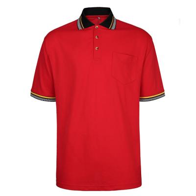 China Anti-wrinkle OEM Brands 100% Cotton Polyester Tangerine Collar Golf Uniform Quick Dry Polo Shirt For Men for sale