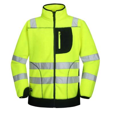 China Water Proof Winter Workwear Strength Fleece Men's Sports Safety Reflective Jacket Men Hi for sale