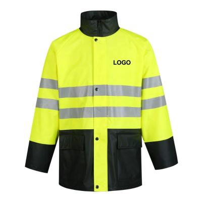 China Water Proof Hi Force Safety Work Waterproof Jacket Customized Reflective Clothing for sale