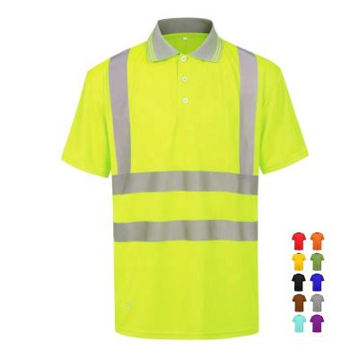 China Custom 100 Polyester Work Visibility Uniform Salvation High Strength Safety Reflective Safety Clothing Water Proof Safety Reflective Polo Shirt for sale