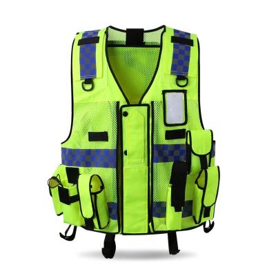 China Water Proof High Reflective Traffic Police Safety Guard Safety Visibility Vest With Logo for sale