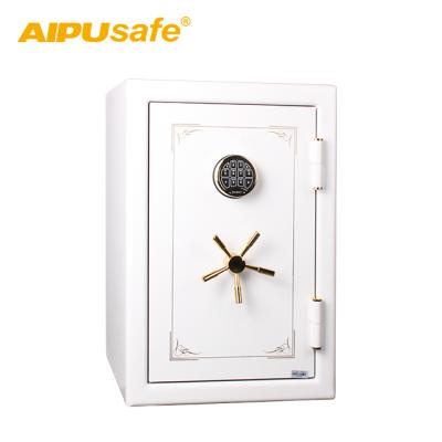 China Chrome Plated 38mm Solid Steel 3 Way Low Fire Proof Luxury Home Safe Cabinet /Fire Safe With U L Listed Electronic Lock GS3020E1956-WH for sale