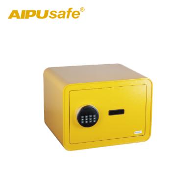 China CD-E253525/AIPU solid steel home and office safe personal safe box with electronic lock/mini colorful safe box for sale