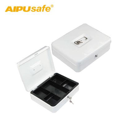 China AIPU Cash Box/Cash Safe Box/Color&Portable Mini Cash Safe Box With Key Lock CB200 90*200*160mm for sale