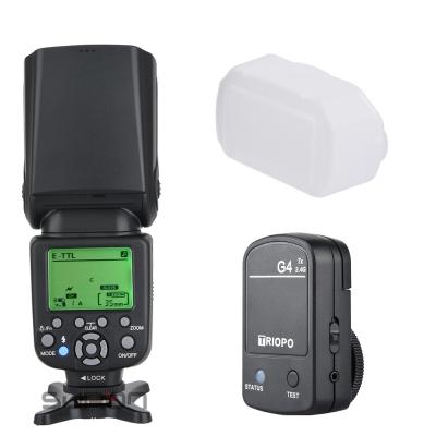 China Triopo TR-982C III TTL Wireless Speedlite Remote Control Camera Flash Lightweight GN58 with LCD+G4 2.4G Trigger for Canon EOS 5D Mark II III 6D 7D 60D 70D 60 for sale