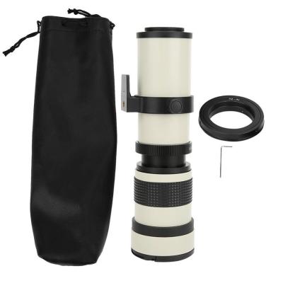 China Full F/8.3-16 Aperture White Telescope 420-800mm Telephoto Manual Focusing Zoom For Nikon F Olympus OM Canon EF-S Mount 420-800mm for sale