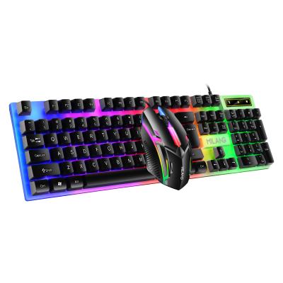 China Manufacturer Ultra Slim Wired Gaming Luminous Keyboard and Mouse Combo for Office for sale