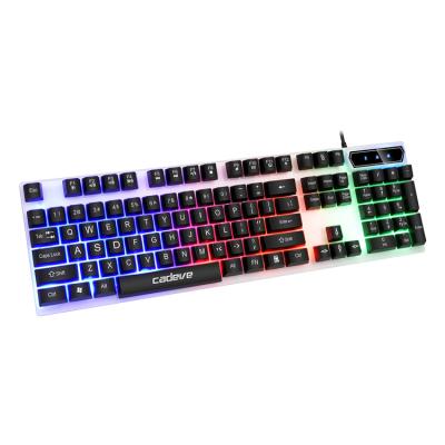 China Hot Selling Custom Metal VR6 Gaming Usb Luminated Single Keyboard for sale