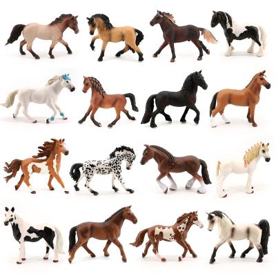 China Animal Models Wholesale Solid PVC Simulation Statue Animal Model Toys Horse Figures Animal Action Figures Toys for sale