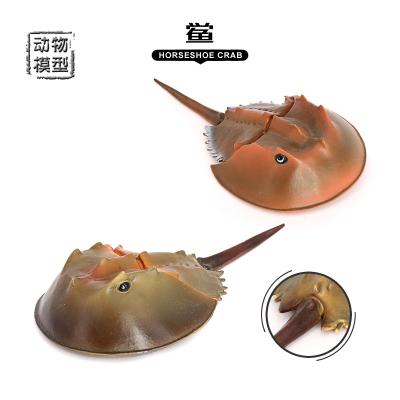 China Sea Life Animal Models Wholesale Solid Horseshoe Crab Model Sea Creature Animal Figures Toys PVC Simulation Model Figures for sale