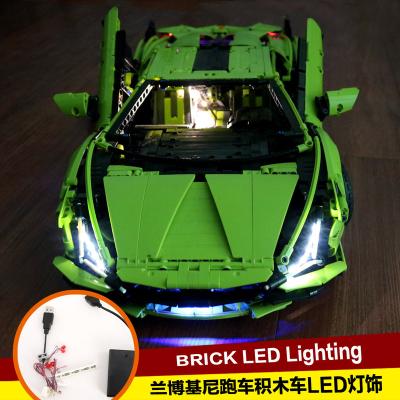 China Children's Toy Wholesale Bricks LED Light Blocks LED Blocks Compatiable 42115 Legos Educational Car (Blocks Set Not Include) for sale