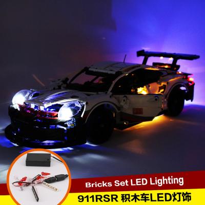 China Children's Toy Wholesale Bricks LED Light Blocks 911RSR Compatiable Legos 42096 Educational Car (Blocks Set Not Include) for sale