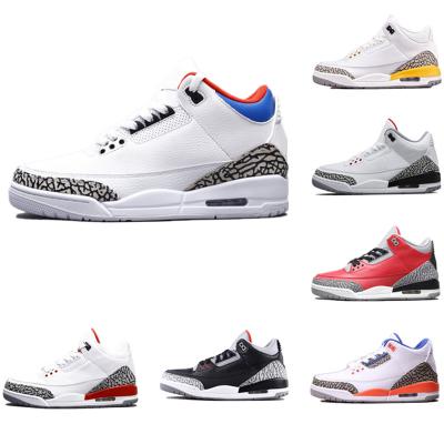 China Fashion\Comfortable 2021\Durable\Breathable\Lited Designer Air Cushion Basketball Shoes Retro Casual Outdoor Basketball Shoes Mens Sneakers 3 High Top aj Mens for sale