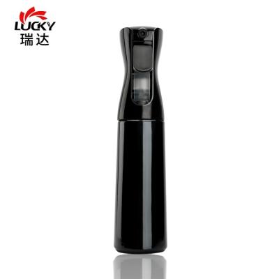 China BEAUTY PACKAGING 2021 New Style 300Ml Black Iso9001 Plastic Spray For Bottle Mist Spray Water Bottle With Hook for sale