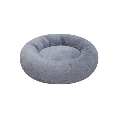 China China Waterproof Cheap Super Soft Plush Pet Bed Luxury Plush, Winter Warm Washable Round Pet Bed, Donut Pet Bed for sale