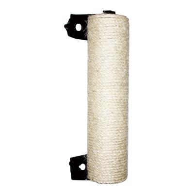 China Cat Scratching Post Wall Mounted Viable Wooden Cat Scratcher for Kittens Jute Rope Solid Wood Core for sale