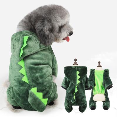 China Viable coral dog clothes ropa de perro Christmas fleece dinosaur dress autumn and winter dog clothes for sale