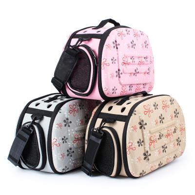 China OEM Sustainable Manufacturing Soft Sided Foldable Teddy Portable Hand Bag Pet Backpack Travel Bag Cat Dog Carriers for sale