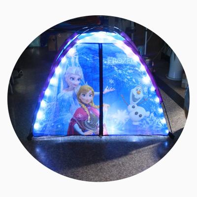 China Newest Design Soft Toy Glow A Frame Play Tent In Dark Shine Kids Tent With Led Light for sale