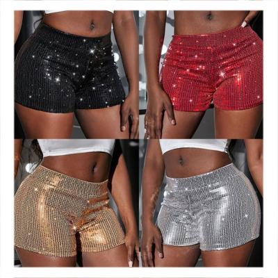 China New Arrivals M818-2023 Sequin Women High Waist Shorts QUICK DRY Ruler Pants for sale