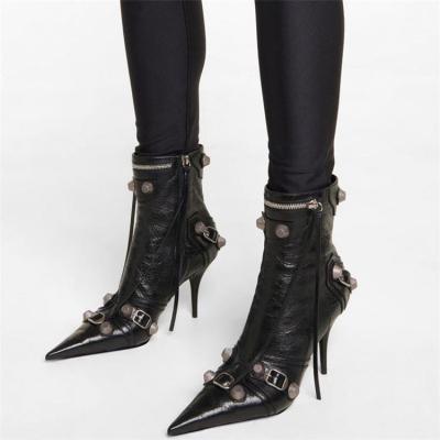 China Fashion trend Y657-new product 2023 popular pointed toe rivets thigh high boot with fringe for sale