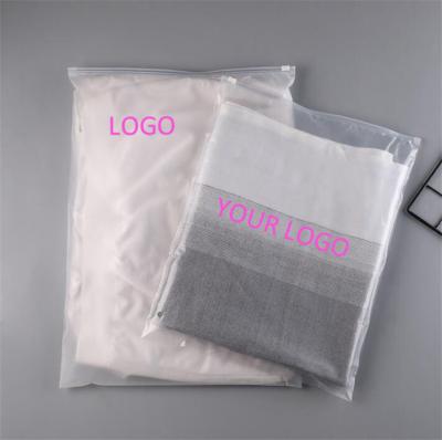 China Washable Private Label Customized Garment Bags Zip To Lock Plastic Bags With Logos for sale