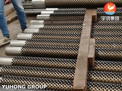 China Stainless Steel Studded Tube, ASME SA312 TP304H With 11Cr , Fired Heater Tube Coils Application for sale