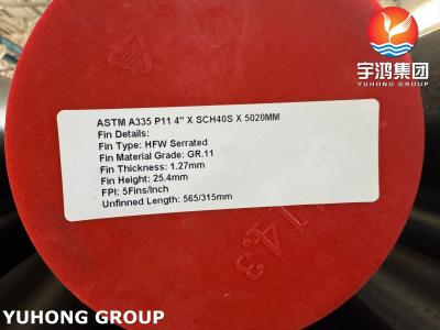 China ASTM A335 P11 Serrated Finned Tubes With Gr 11 Fins For Power Generation for sale