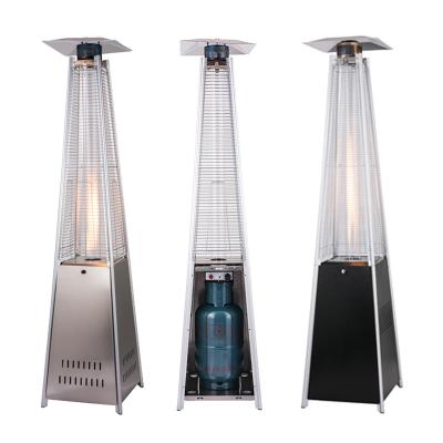 China Hot sale manufacturer supplied new style patio gas heater pyramid flame heater quartz glass tube patio heater for garden use LYN-801 for sale