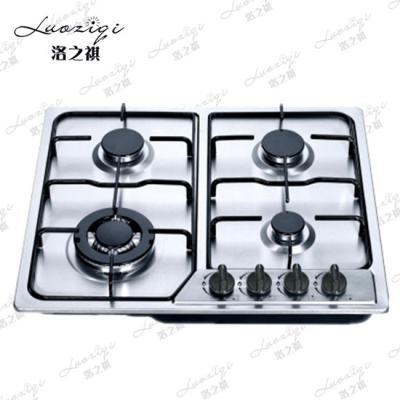 China 4 stainless steel burners built in stainless steel gas cooker gas cooker for sale with device safe frame for sale