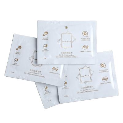 China Plain Individually Wrapped For Hand Face Disinfection Use Wet Cloth Damp Cloth Single Wrapped Wipes for sale