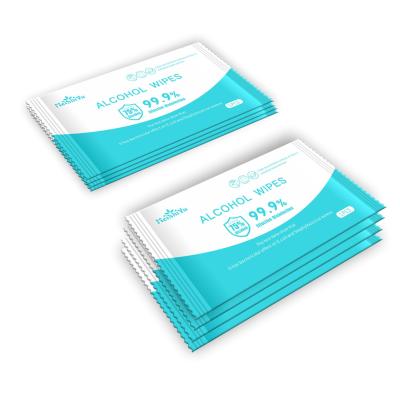 China Cleaning 1pcs Individually Bundled Single Sachet Wet Wipes Soft Lightweight Wet Cloth for sale