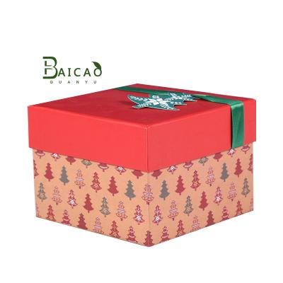 China Custom Recyclable Apparel Packaging Boxes With Logo Christmas Box Christmas Tree Packaging Box for sale