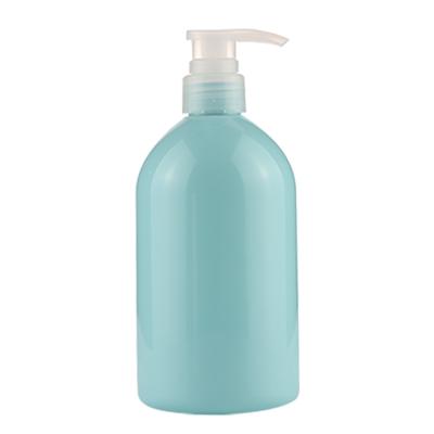 China Luxury Household Products Wholesaler Wash Bottle Shampoo Bottle Blue Cosmetic Pump Bottle Body Containers for sale