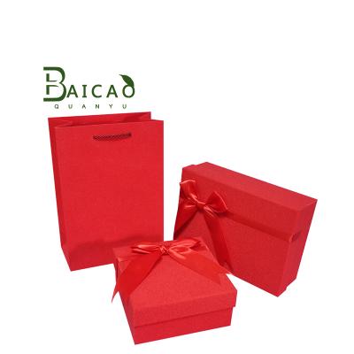 China Recyclable Thanksgiving Day Red Box Packaging Wedding Favor Box Paper Box Packaging for sale