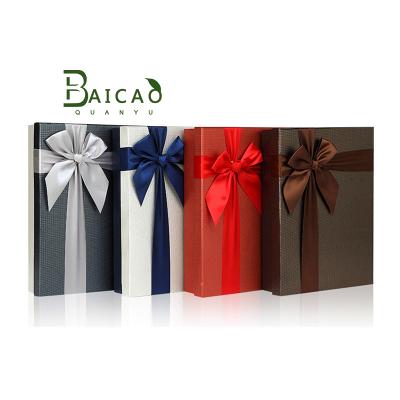 China Recyclable Exquisite Gift Gift Boxes With Bow Rectangle Box Packaging Gift Boxes for sale